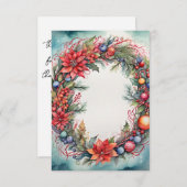 Weihnachten im Aquarell Danke, dass Sie einen Kart Dankeskarte (Vorne/Hinten)