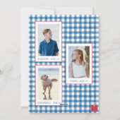 Weihnachten im Aquarell Topiary Gingham Foto (Rückseite)