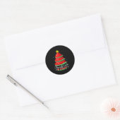 Weihnachten im August Funny Seven Runder Aufkleber (Umschlag)