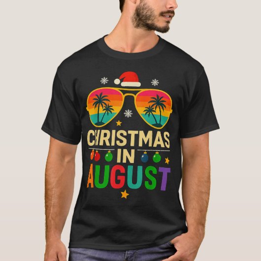 Weihnachten im August Sommerferien Weihnachten bis T-Shirt (Vorderseite)
