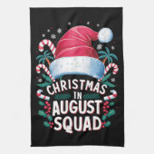 Weihnachten im August Squad Funny Summer Xmas Geschirrtuch (Vertikal)