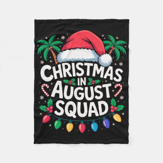 Weihnachten im August Squad Funny Summer Xmas Men Fleecedecke (Vorderseite)