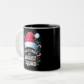 Weihnachten im August Squad Funny Summer Xmas Zweifarbige Tasse (Vorderseite Links)
