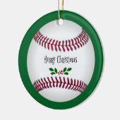 Weihnachten im Baseball, Urlaubsgestaltung, Keramik Ornament (Links)