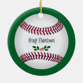 Weihnachten im Baseball, Urlaubsgestaltung, Keramik Ornament (Hinten)
