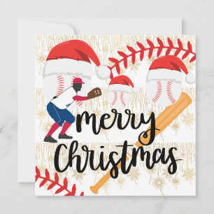 Weihnachten im Baseballstil Karte