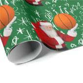 Weihnachten im Basketball für den Spieler Geschenkpapier (Rolleneckpunkt)