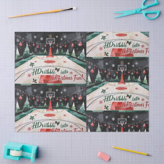 Weihnachten im Basketball Seidenpapier (Basteln)