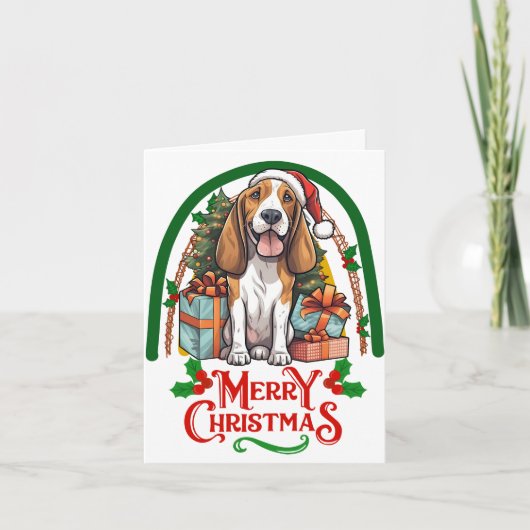 Weihnachten im Basset Karte (Vorderseite)