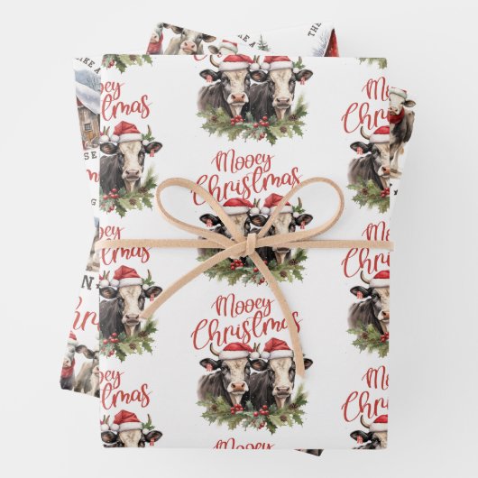 Weihnachten im Bauernhaus des Barns Geschenkpapier Set (Beispiel)