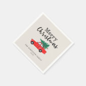 Weihnachten im Bauernhof | Frischer Schnittbaum au Serviette (Ecke)