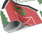 Weihnachten im Bauernhof Geschenkpapier (Rolleneckpunkt)