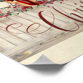 Weihnachten im Bauernhof mit Berries und Garlands Poster (Ecke)