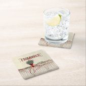 Weihnachten im Bauernhof mit Berries und Garlands Rechteckiger Pappuntersetzer (Vor Ort)