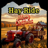 Weihnachten im Bauernhof Ornament Karte