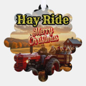 Weihnachten im Bauernhof Ornament Karte (Rückseite)