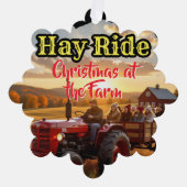 Weihnachten im Bauernhof Ornament Karte (Vorderseite)