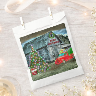 Weihnachten im Bauernhof Rustikaler Stall Geschenktütchen