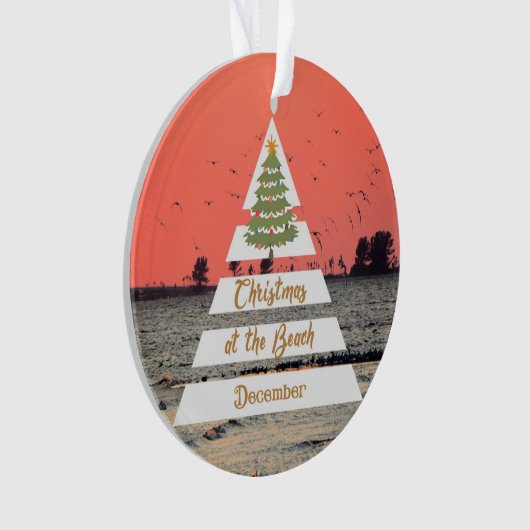 Weihnachten im Beach 2020 Ornament (Vorderseite)