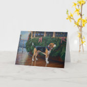 Weihnachten im Beagle - Feierliche Hochzeit Karte (Gelbe Blume)