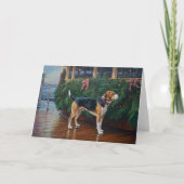 Weihnachten im Beagle - Feierliche Hochzeit Karte (Vorderseite)