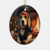 Weihnachten im Beagle, Geschenk für die Beagle-Pol Keramik Ornament (Rechts)