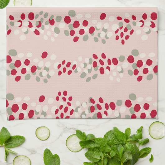 Weihnachten im Blush Pink Geschirrtuch (Gefaltet)