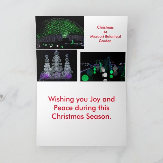 Weihnachten im botanischen Garten Missouri (Innenseite)