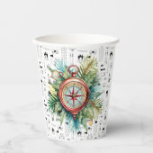 Weihnachten im Camping Pappbecher (Vorderseite)