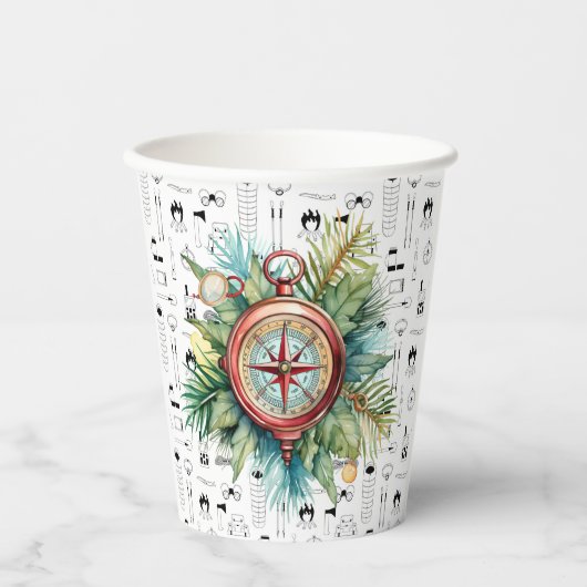 Weihnachten im Camping Pappbecher (Vorderseite)