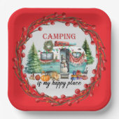 Weihnachten im Camping Pappteller (Vorderseite)