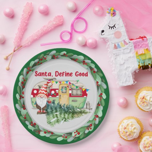 Weihnachten im Camping Pappteller (Party)