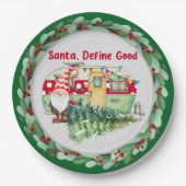 Weihnachten im Camping Pappteller (Vorderseite)