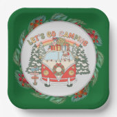 Weihnachten im Camping Pappteller (Vorderseite)
