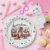 Weihnachten im Camping Pappteller (Party)