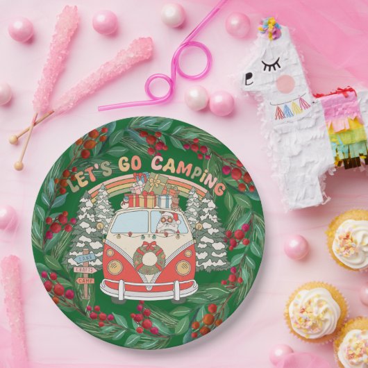 Weihnachten im Camping Pappteller (Party)