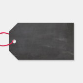 Weihnachten im Chalkboard-Klassenzimmer | Schulurl Geschenkanhänger (Rückseite Horizontal)
