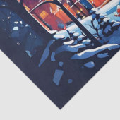 Weihnachten im City Decoupage Kunsthandwerk Seidenpapier (Detail)