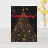 Weihnachten im Daley Plaza Chicago "Happy Holidays Karte (Gelbe Blume)