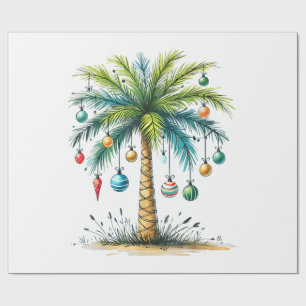 Weihnachten im Dezember Tropisches Weihnachten am  Geschenkpapier
