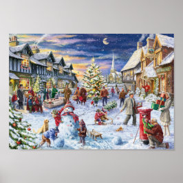 Weihnachten im Dorf Poster