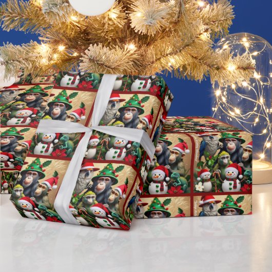 "Weihnachten im Dschungel" Geschenkpapier (Feiertage)