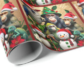 "Weihnachten im Dschungel" Geschenkpapier (Rolleneckpunkt)