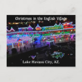 Weihnachten im englischen Dorf Postkarte (Vorderseite)