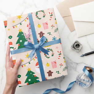 Weihnachten im farbigen Weihnachten Geschenkpapier