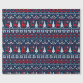 Weihnachten im farbigen Weihnachten Geschenkpapier (Flach)