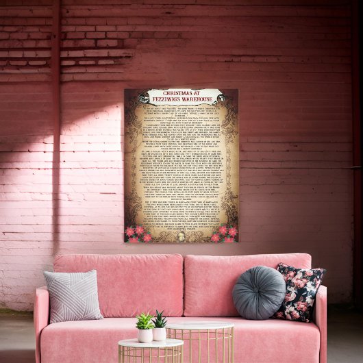 Weihnachten im Fezzwig's Warehouse Weihnachtslied  Leinwanddruck