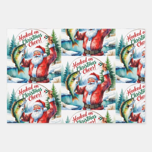 Weihnachten im Fischfang Geschenkpapier Set (Vorderseite 3)