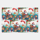 Weihnachten im Fischfang Geschenkpapier Set (Vorderseite)