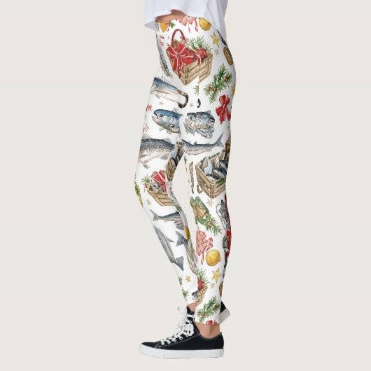 Weihnachten im Fischfang Leggings (Links)